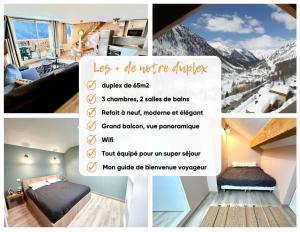Appartements Cosy 8-10pers vue montagne Isola 2000 : photos des chambres
