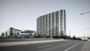 Rooftop Pool 2BR Apartment at Marvel Stadium with Free Parking