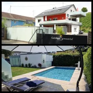 Gästehaus Sommertal mit Pool im Garten, eigener Parkplatz, 800m zum Bodensee, 300m zur Altstadt - Amriswil