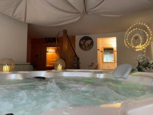 Appartements Gite non attenant a la propriete 1 a 4 personnes, spa, sauna, piscine chauffee a partager, parking gratuit : photos des chambres