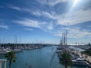 Duplex centre ville - vue port et mer