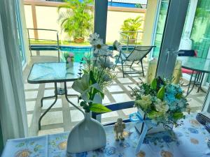 2 BR villa with private swimming pool and jacuzzi 350m from beach