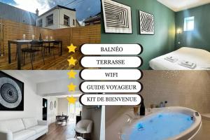 Appartements E1 Reton magnifique T3 RDC terrasse et jacuzzi : photos des chambres