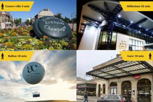 Appartements E1 Reton magnifique T3 RDC terrasse et jacuzzi : photos des chambres