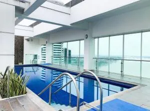 2 dormitorios, piscina, gym, vista al rio, parqueo - Durán