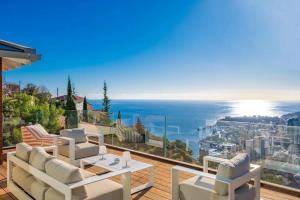 Villas Villa de luxe avec vue panoramique sur la mer et Monaco : photos des chambres