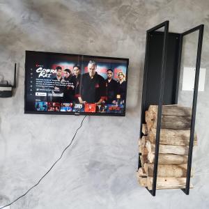 loft charmoso com lareira, a beira mar