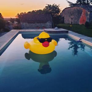 Maisons de vacances Cozy guest house with jacuzzi and swimming pool : photos des chambres