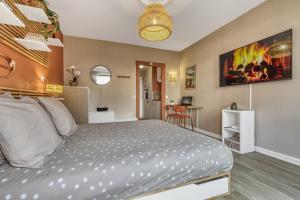 Appartements Studio Victoria SPA, au coeur du centre-ville CABINE HAMMAM -WIFI -GRAND LIT DOUBLE QUEEN SIZE 160x200cm : photos des chambres