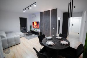 Luxury 2 Bedroom 2 Bath Business Apartment near Pipera Metro with Balcony and High Speed WiFi