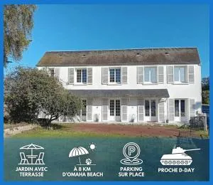 La Fromagerie Maison lumineuse et spacieuse beau séjour 5 ch grand jardin clos 5mn à pied commerces 10 mn plage Omaha Beach proche plages du débarquement - Formigny