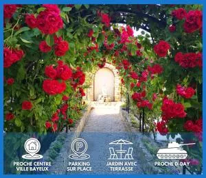 La roseliere Maison plain pied confortable belle décoration jardin magnifique 10 mn a pied centre ville Bayeux proche plages du débarquement - Vaucelles