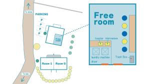 宮古島の自然豊かで静かなエリアroom1オリジナルインテリア小物が溢れる空間