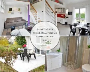 Ebène studio climatisation terrasse Disneyland 4 personnes avec 1 bébé - Villeneuve-le-Comte