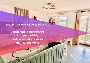 BtoBed - Location Professionnelle - Appartement 4 personnes Parking Gratuit - Proche Parc des Expositions et Aéroport CDG