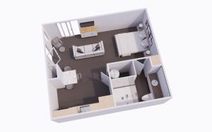 Studio Suite - Queen - Mobility Accessible - Tub room in Sonesta ES Suites Cincinnati - Sharonville West