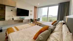 Loft balcony overlooking the sea beach 100 meters away