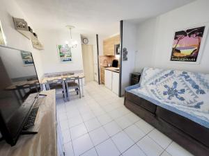 Studio 4 personnes sur la Presquîle de Giens avec piscine et accès direct sur la plage