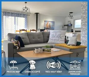 Les dunes, maison neuve 8 p bien équipée jardin clos, parking, garage à 850 m de la plage et centre bourg, sur plages du débarquement près Arromanches et Bayeux - 阿内勒