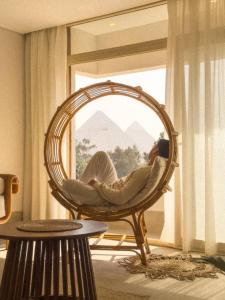 Ancient Bohemian Khan Memphis Oasis Pyramids view