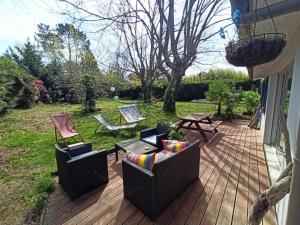 Maisons de vacances Maison landaise avec piscine proche Hossegor Capbreton : photos des chambres