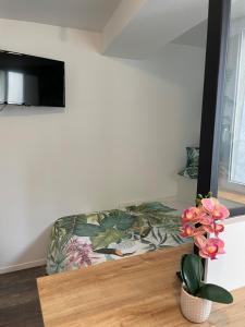 Appartements Studio CLIMATISE au coeur de la ville, gare a pied, cafe offert : photos des chambres