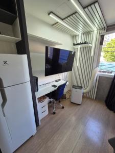 Loft com ar condicionado e piscina a 86 metros do metrô Brás