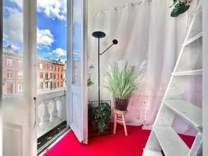 Espace nuit avec Balcon et lit Double en Mezzanine - 图尔昆