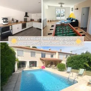 Grande maison familiale avec piscine, proche plage - 贝济耶新城