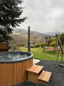 Dom w górach z kominkiem i balią ogrodową Sielanka - Bystra