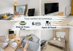 Balcon Lumineux et Cuisine équipée - 新城拉加雷讷