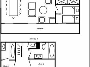 Grand duplex 4 chambres, 4 sdb, sur les pistes avec terrasse - jusquà 8 pers - FR-1-411-764