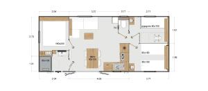 Campings Mobil-Home 6 a 8 personnes : photos des chambres