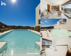 Modern penthouse with two terraces, jacuzzi and sea, lake and mountain views, in Almazara Hills