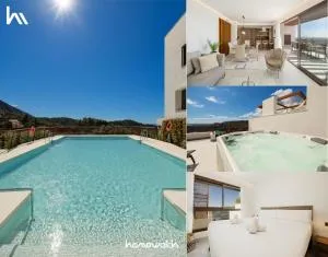 Modern penthouse with two terraces, jacuzzi and sea, lake and mountain views, in Almazara Hills - Istán