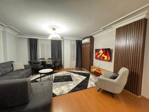 Luxurious apartment in Sisli area, three rooms and a living room