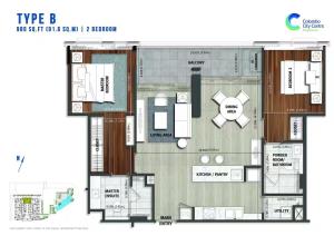 Two Bedroom Luxury Apartment in Colombo 2