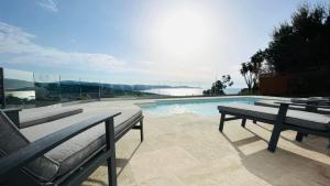 Villa Cacharelle Suite Exclusive 60m2 Splendide Vue Mer Étage et Piscine privatifs