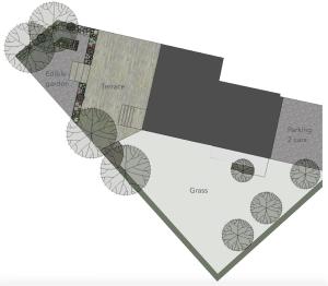 Central villa with social spaces