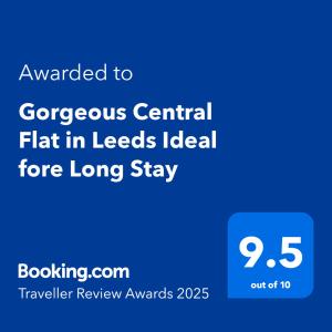 2025 Traveler Award Winner - Gorgeous Central Flat in Leeds Ideal for Long Stay