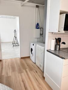 Bright, comfy, industrial looking