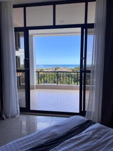 A two bedroom house with an ocean view