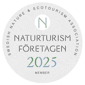 Glamping tent in a forest, lake view