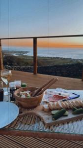 coastal view shepherds hut with hot tub