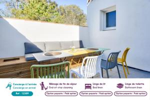 Belle maison pour 8 - 300m de la plage - Terrasse