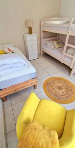 Maisons de vacances LE BONHEUR EST DANS LE VEILLON Maison neuve 3 chambres de 2025, 7 personnes, avec jacuzzi 6 personnes et climatisation reversible : photos des chambres