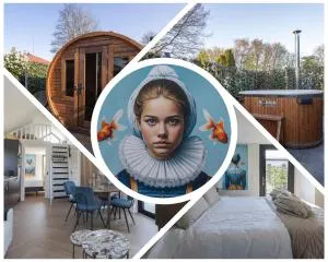 Tiny Wellness House in Heinkenszand with a private sauna, hottub, garden, airco, free wifi, boutique design and a luxury wellness experience - 戈伊斯