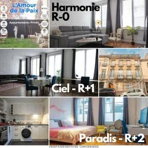 L'Amour de la Paix - Centre-Ville - Jardin - Proche gare - TV65"PrimeVideo - Ambiance très chaleureuse - Parking gratuit sous-vidéo surveillance proche - Géré par Presta-Zen'Services - Thierville-sur-Meuse