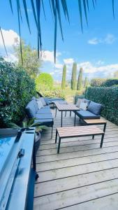 La Siesta 6 Personnes Bord de Plage et Piscine, terrasse de 30m2