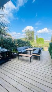 La Siesta 6 Personnes Bord de Plage et Piscine, terrasse de 30m2